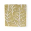 Winter Trees Gold & White Luncheon Napkins - 20 Per Package