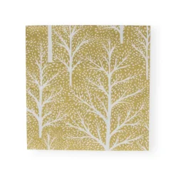 Winter Trees Gold & White Luncheon Napkins - 20 Per Package