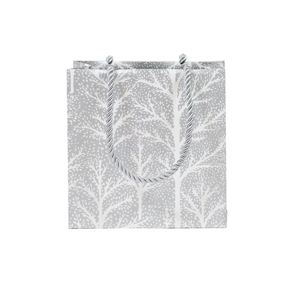 Winter Trees Silver Small Square Gift Bag - 1 Each