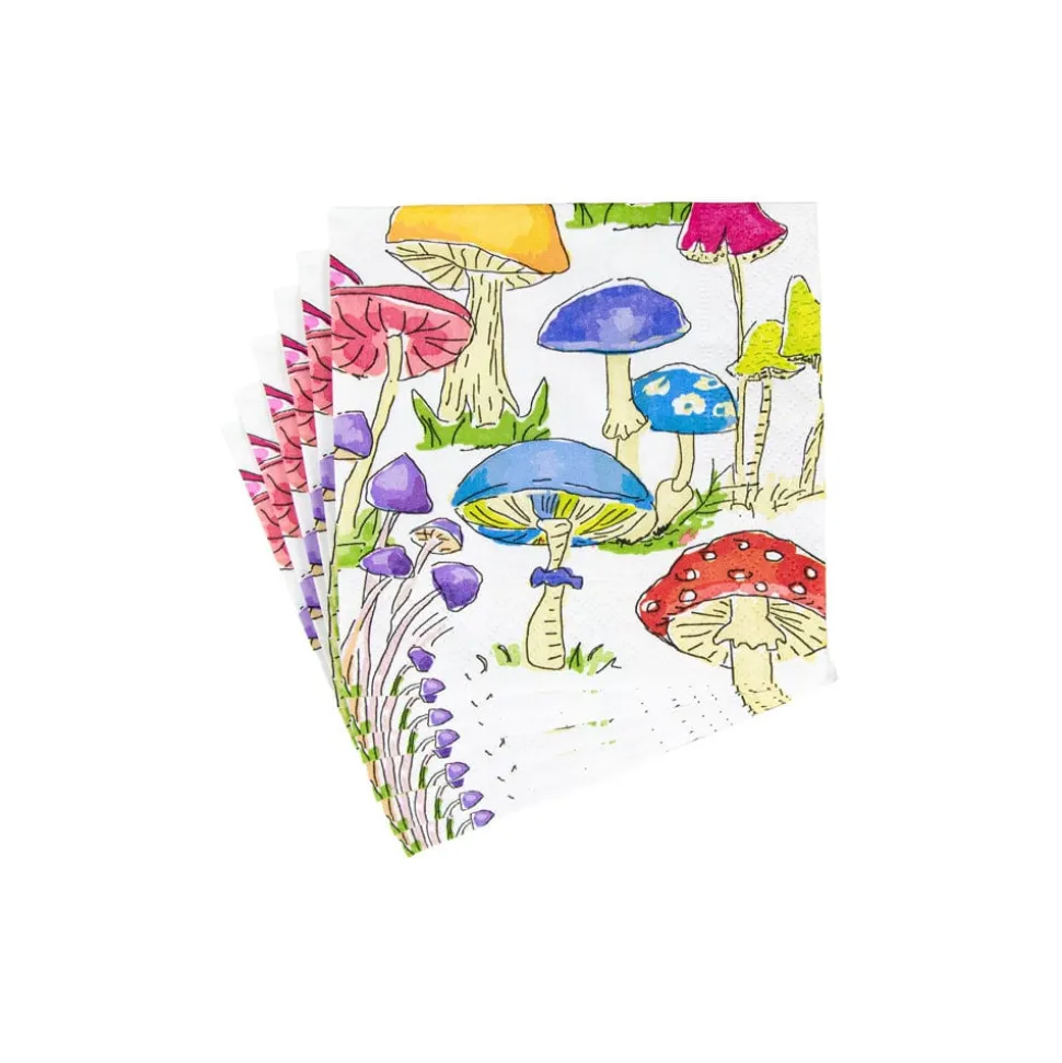 Woodland Mushrooms Cocktail Napkins - 20 Per Package