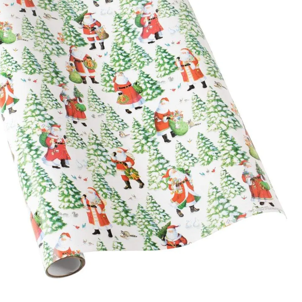 Woodland Santa Gift Wrapping Paper - 30" x 8' Roll