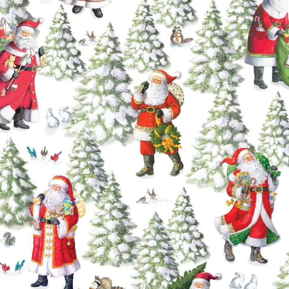 Woodland Santa Gift Wrapping Paper - 30" x 8' Roll