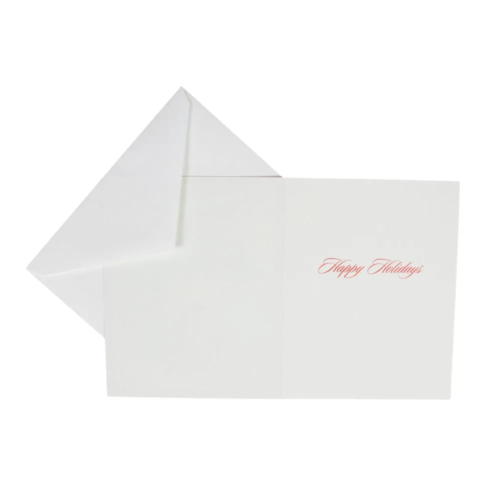 Wreath And Woodpecker Petite Boxed Christmas Cards - includes 15 cards & envelopes