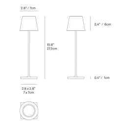 Zafferano Poldina Pro Micro Lamp - Steel Blue