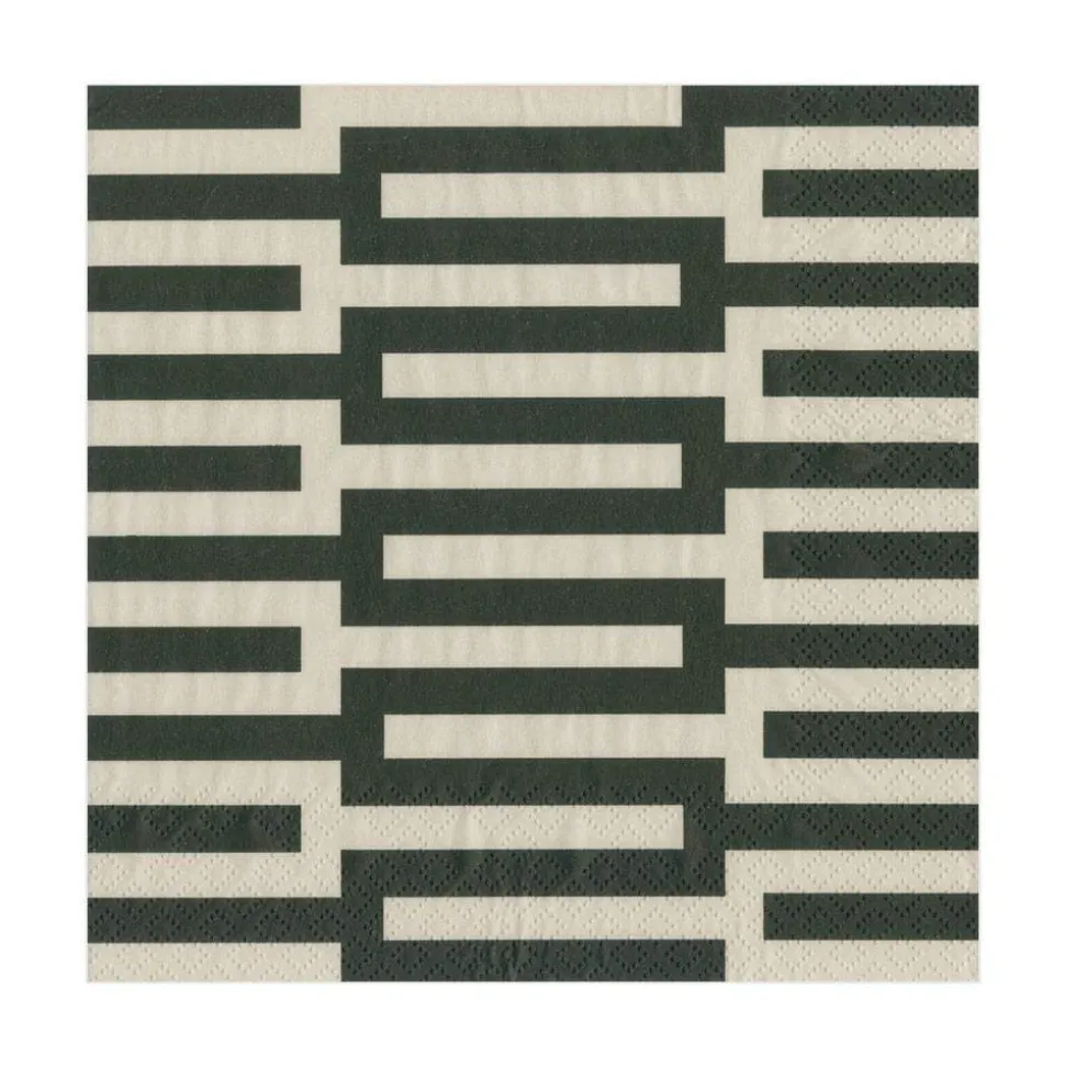 Zipper Paper Luncheon Napkins in Black - 20 Per Package
